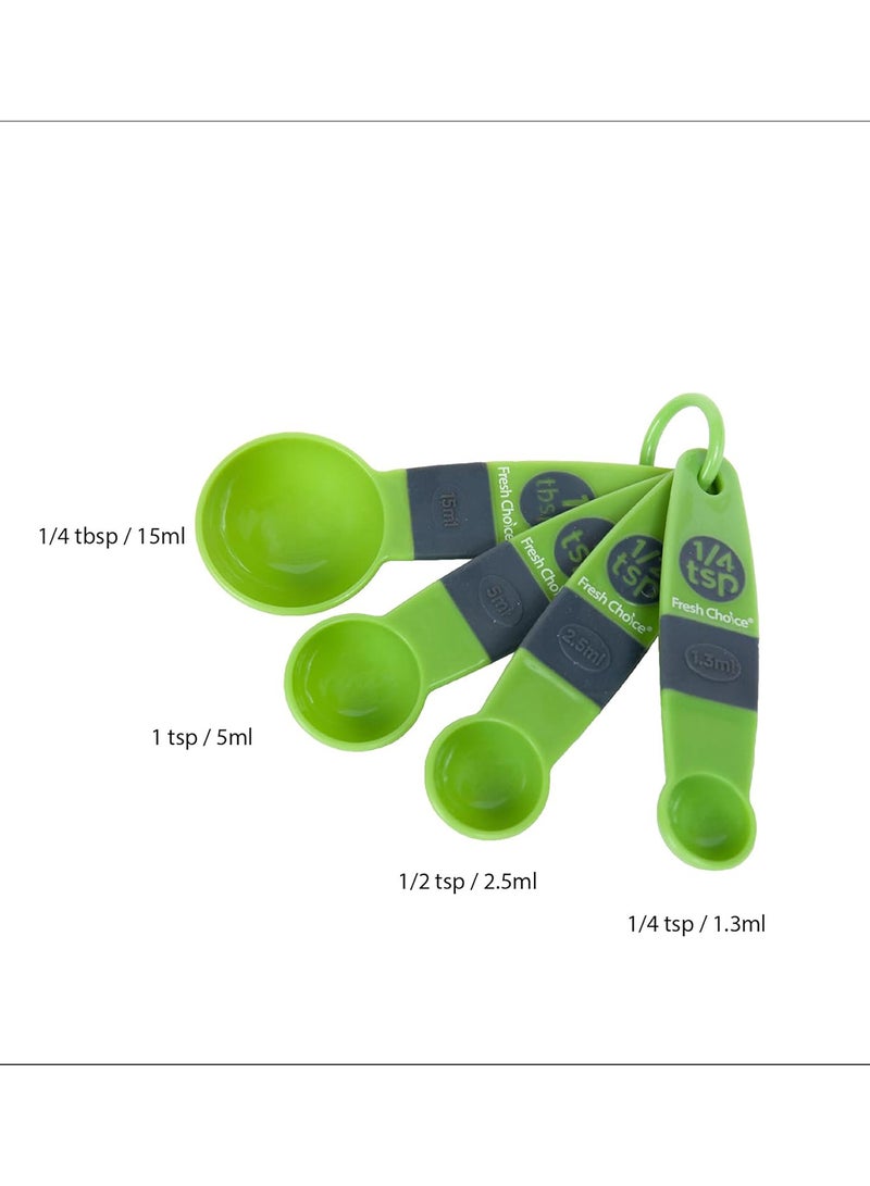 fresh choice مجموعة ملاعق قياس 4 قطع من فريش تشويس - Image 2